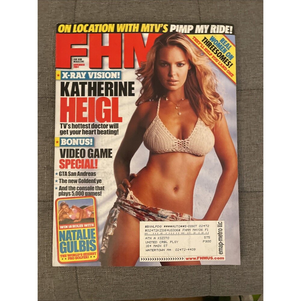 FHM MAGAZINE #50 NOVEMBER 2004 KATHERINE HEIGL NATALIE GULBIS MYV PIMP MY RIDE
